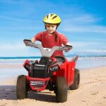 Quad �lectrique enfant - homemiyn - voiture de plage - fonction mp3 - suspension des roues