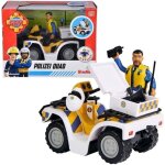Quad de police sam le pompier avec figurine malcolm et accessoires - simba. dickie. group - blanc