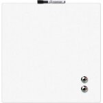 Tableau magn�tique carr� - nobo - 360x360 mm - blanc - effa�able � sec - inclus : aimants et marqueur ...