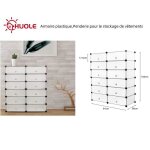 Quiienclee armoire plastiquependerie pour le stockage de v�tements - accessoires transparent givr� 91 ...