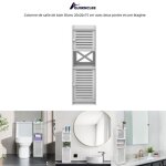 Quiienclee colonne de salle de bain blanc 20x20x75 cm avec deux portes et une étagère - rangement salle ... Quiienclee colonne de salle de bain blanc 20x20x75 cm avec deux portes et une étagère - rangement salle ...