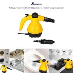 Nettoyeur vapeur portable - quiienclee - jaune - 22x22x135 cm - haute pression - strilisation