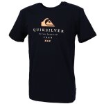 Quiksilver t - shirt homme first fire navy - manches courtes 100% coton col rond bleu