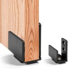 Guide mural en acier pour porte coulissante de grange - mothinessto - noir - 4. 5