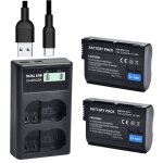 Qumox en - el15 / el15a / el15b / el15c batterie de rechange (2 pcs) et chargeur double pour nikon z6 ... Qumox en - el15 / el15a / el15b / el15c batterie de rechange (2 pcs) et chargeur double pour nikon z6 ...
