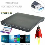 Lecteur dvd externe - qumox - usb 3. 0 - compatible windows et mac - noir - portable