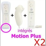 Qumox manette motion plus wii + nunchuck blanc x2 - manettes compatible Qumox manette motion plus wii + nunchuck blanc x2 - manettes compatible