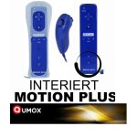Manette de jeu - qumox - motion plus - sans fil - bleu foncé - compatible wii Manette de jeu - qumox - motion plus - sans fil - bleu foncé - compatible wii