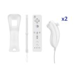 Qumox manette wiimote + nunchuck + housse pour wii blanc x2 - manettes compatible Qumox manette wiimote + nunchuck + housse pour wii blanc x2 - manettes compatible