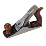Rabot  main n4 - silverline - fer en acier au carbone 2mm - corps en fonte - poignes en bois de rose ...
