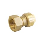 Raccord laiton � clipser pour cuivre / per / multicouche �12 - ecrou tournant 15 / 21