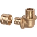 Raccord per coud� 90� � glissement - pb tub - � 12 mm - embout d. 12 - embout f 15x21