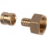 Raccord per droit � glissement avec �crou � port�e plate - f 3 / 4 - diam�tre 16 mm - pb tub
