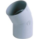 Raccord pvc gris coud� 20 degr�s - diam�tre 40 mm - simple embo�ture - nicoll