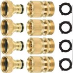 Raccord tuyau darrosage laiton embout tuyau arrosage 3 / 4?connecteur de robinet de jardin raccord de ...