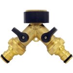 Raccord y pour tuyau darriv�e deau - folay - en laiton massif - contr�le individuel - haute compatibilit� ...