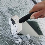 Raclette en acier inoxydable grattoir � glace pelle � neige d�givrant voiture