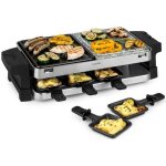 Raclette gril klarstein sirloin pour 8 personnes - 1 grill aluminium + 1 grill en pierre naturelle - ...