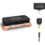 Raclette / grill - tefal - food & co re650j10 - 8 personnes - 1450w - intrieur / extrieur