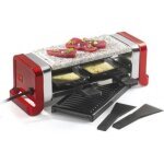 Raclette / pierre / gril duo rouge - kitchen chef - gr202 - 350r - 350w - 2 personnes Raclette / pierre / gril duo rouge - kitchen chef - gr202 - 350r - 350w - 2 personnes