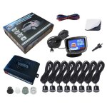 Radars de recul sonore avant arri�re avec �cran lcd vega� marque fran�aise 8 capteurs gris fonc�s