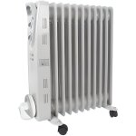 Radiateur bain dhuile - perel - 2500 w - fluide caloporteur - electrique - gris - vertical