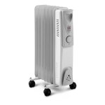 Radiateur lectrique bain dhuile - 1500w - warm tech - 240v - jusqu 25m3 - gris