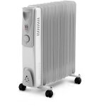 Radiateur électrique bain dhuile - 2500w - warm tech - 240v - jusquà 40m3 - gris Radiateur électrique bain dhuile - 2500w - warm tech - 240v - jusquà 40m3 - gris