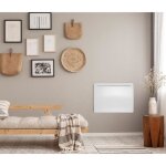 Radiateur lectrique fixe  inertie sche cramique 1000w oceanic rubis - design galb - blanc - nf