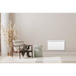 Radiateur lectrique fixe  inertie sche cramique 1500w oceanic rubis - design galb - blanc - nf