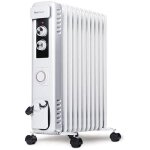 Radiateur �lectrique mobile - pro breeze - 2500w - 11 �l�ments - programmable - blanc
