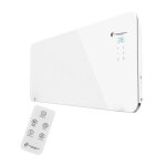 Radiateur electrique mural en verre sorimo sannover 1000 w blanc