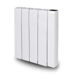 Radiateur  inertie cramique 1000w - thermostat digital timer 7 jours - fixation murale - warm tech