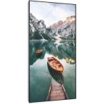 Radiateur infrarouge klarstein wonderwall air art smart - motif: lac vertical cadre noir - 700w