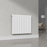 Sche serviette  eau chaude radiateur  panneau plat nore 616 w acier 60 x 80 cm blanc