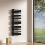 Radiateur sche - serviettes slidre acier 120 x 50 cm noir