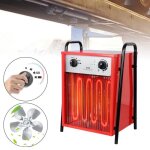 Radiateur soufflant lectrique liliin 9 kw avec thermostat & 4 niveaux - rouge