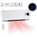 Radiateur soufflant mural cramique sichler lv - 820. w - thermostat digital oscillation 2. 000 w