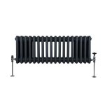 Radiateur traditionnel � 3 colonnes chauffage horizontal anthracite 300 x 832mm