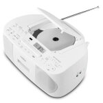 Radio cd k7 - medion - fm - 2x3w rms - blanc