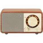 Radio portable - sangean - genuine mini - bluetooth - fm - boîtier en bois noyer Radio portable - sangean - genuine mini - bluetooth - fm - boîtier en bois noyer
