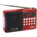 Radio portable - tokai - rouge - fm pll - entres usb et micro sd - lampe 4 led