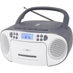 Reflexion rcr2260gr radio - lecteur cd fm aux cd cassette gris - blanc