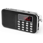 Radio portable am - fm poste radio avec clairage de secoursprise en charge micro sd - aux - usb batterie ...