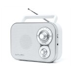 Radio portable muse m - 051 - rw - coloris blanc - antenne fm pivotante - volume marche / arrt rotatif ...