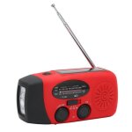 Radio portable - qiilu - dynamo solaire - am / fm / wb - lampe de poche led - chargeur de tlphone
