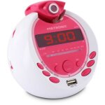Radio - réveil fm projection double alarme metronic pop pink - 477022 Radio - réveil fm projection double alarme metronic pop pink - 477022