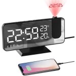 Radio r�veil grand affichage avec projecteur �cran effet miroir port usb pour la charge prise secteur ...