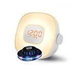 Radio - reveil lumineux avec sons de la nature - muse ml - 198cr - luminothrapie ambiance led - 5 sons ...