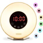 Radio r�veil matin - pimpimsky - a31 - simulation aube - fonction snooze - lumi�re color�es changeantes ...